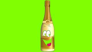 Веселая бутылка шампанского футаж MdPOGP0MQuU