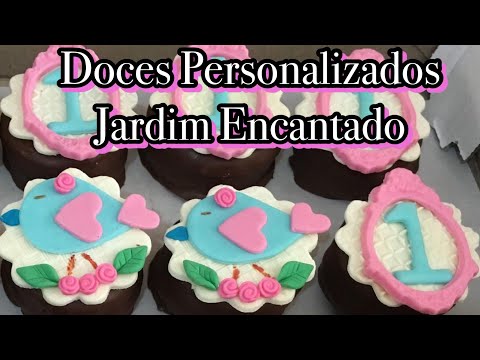 PERSONALIZANDO ALFAJOR TEMA JARDIM ENCANTADO - COM MASSA DE LEITE NINHO