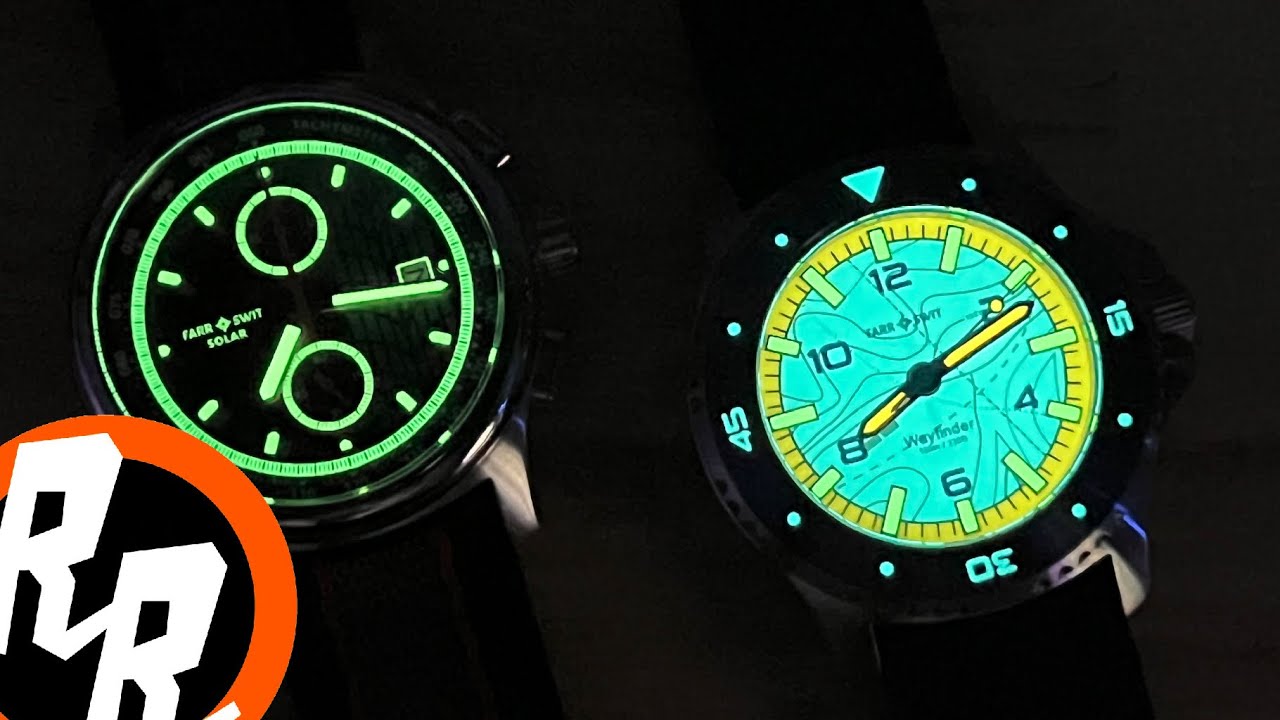 Farr and Swit Solar Chronograph plus WayFinder full lume diver