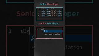 Junior Developer vs Senior Developer. #programming #coding #html #css #javascript #dsa #webdeveloper