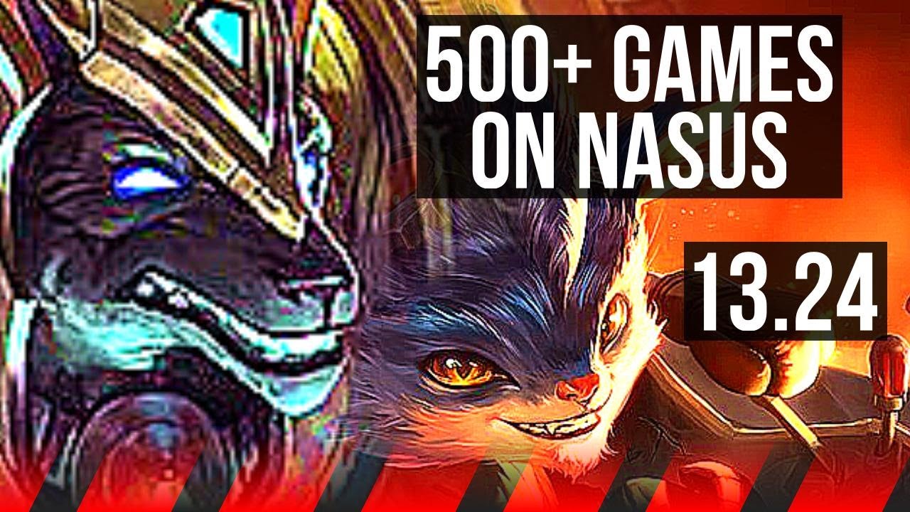 NASUS vs RUMBLE (TOP) | 6 solo kills, 500+ games, Dominating | KR Grandmaster | 13.24