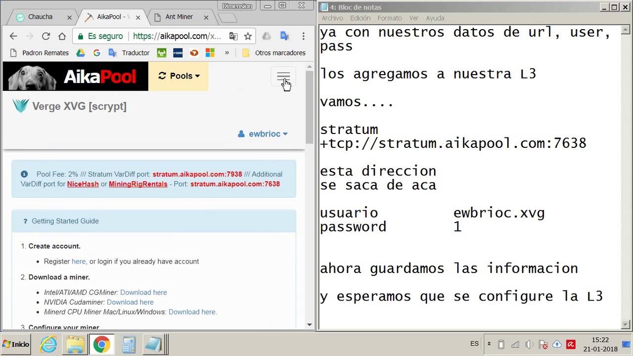 Mineria XVG verge L3 bitmain