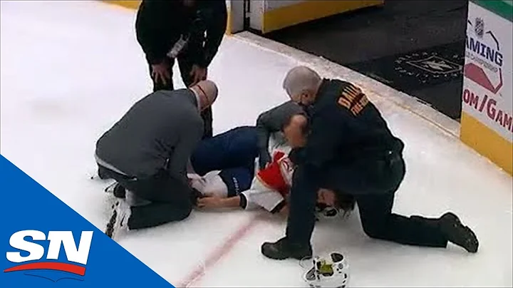 Aaron Ekblad Stretchered Off The Ice After Falling...