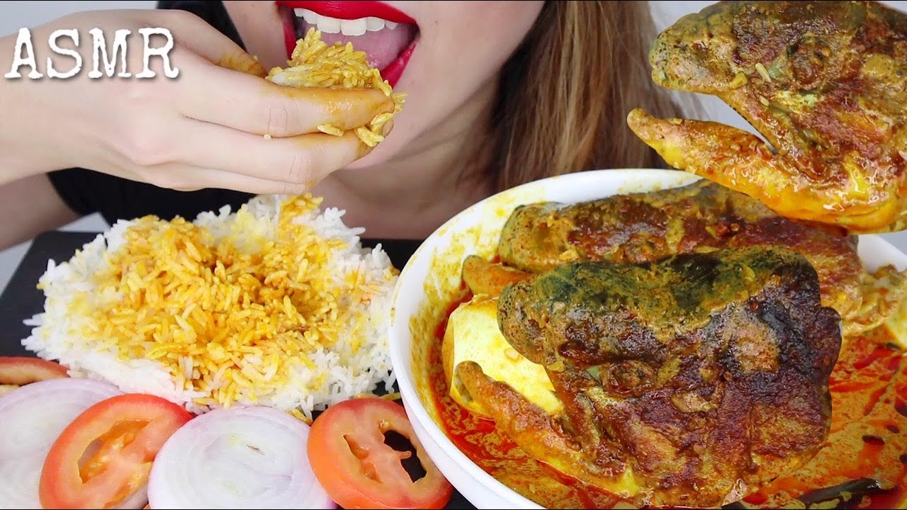 ASMR SALMON CURRY FISH HEAD, RICE, EGG | MAKAN KARI KEPALA IKAN | EATING SOUNDS | FOODIELICIOUS ASMR