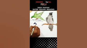 Realistic bieds painting step by step ||drawing #cockatoo  #parrot #buck #flying birds art | shorts