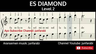 not angka es krim diamond - piano level 2