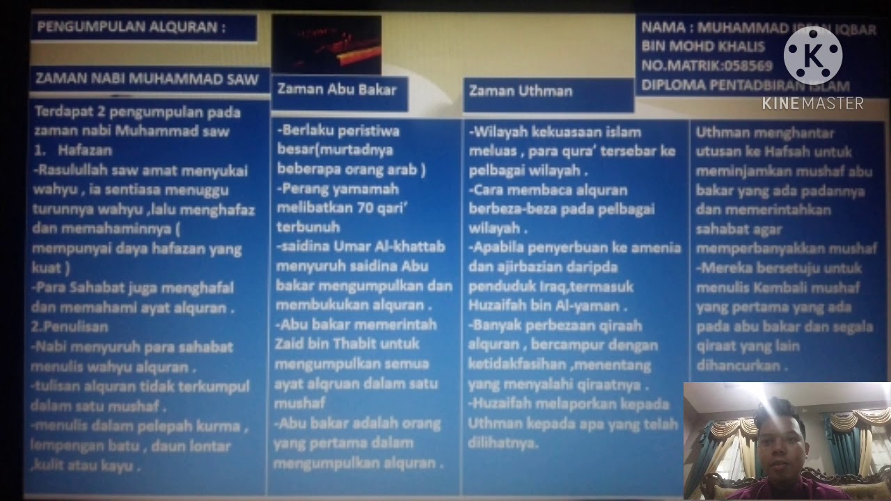 Qsd10102 Pengumpulan Alquran Youtube