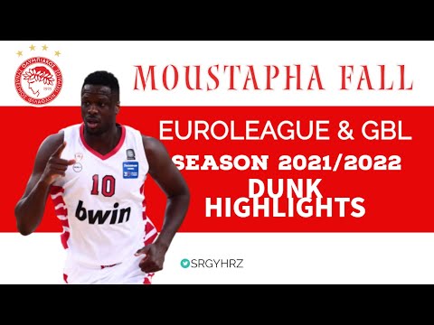 Moustapha Fall - Olympiacos - 2021/2022 - Euroleague&GBL - Dunk Highlights