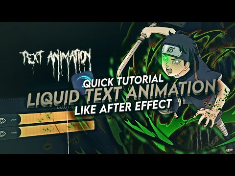 LIQUID TEXT ANIMATION LIKE AE (FREE PRESET) | QUICK TUTORIAL [ALIGHT MOTION]