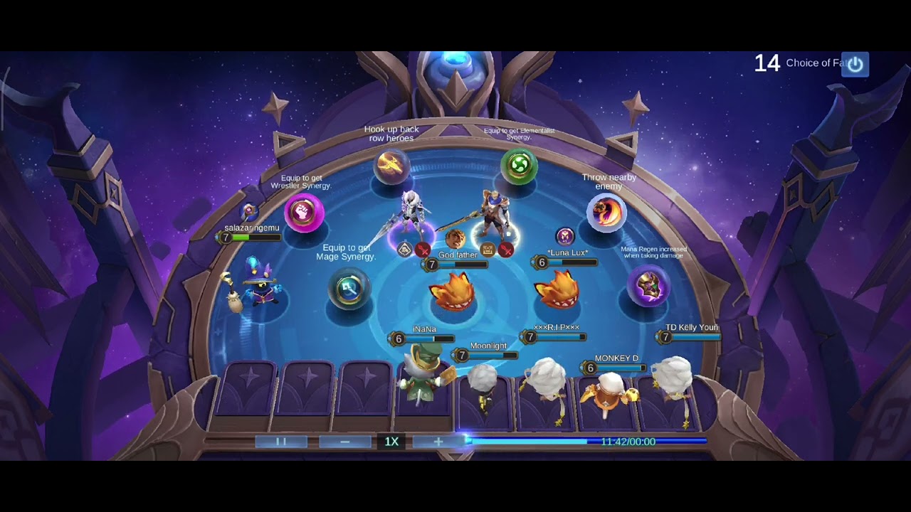 Mlbb magic chess nature spirit + weapon master easy and sustainable synergy with asta (commande)