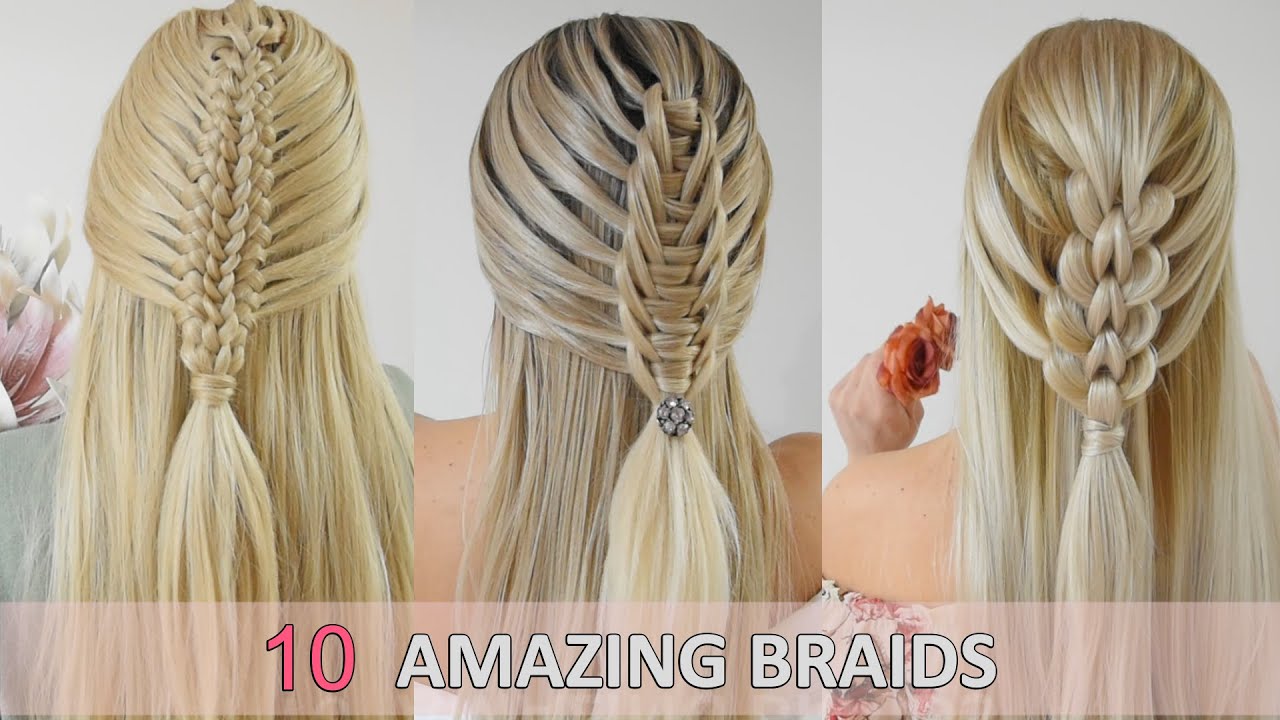 10 Acconciature BELLE per ragazze 10 Amazing Hairstyle Tutorial # ...