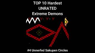 TOP 10 Hardest UNRATED Extreme Demons #geometrydash #gd #gameplay #music #edit #gaming