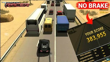 Traffic Racer - 3,83,955😱 Score No Brake Use Full Gameplay || Bugatti Veyron || Official Gameplay