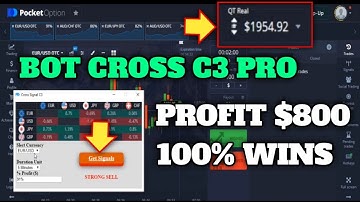 Best Robot Cross C3 Pro 2023 - $60 to $800 - 100% Win - Binary Option Trading