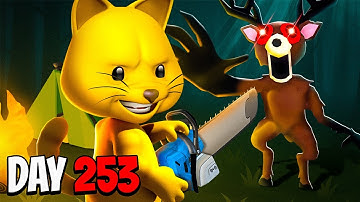 i survived over 250 DAYS in a Roblox forest...