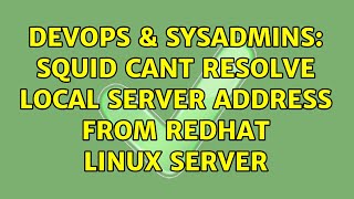 Celebrity DevOps & SysAdmins: Squid cant resolve local server address from RedHat Linux Server Wealth