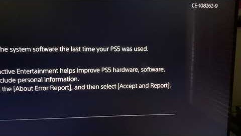PS5 ERROR CE-108262-9 after powering Ratchet and Clank Rift Apart from sleep mode
