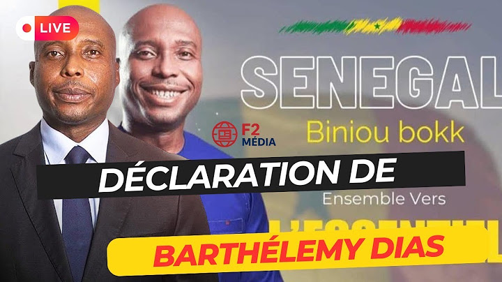 Direct: Déclaration de Barthélémy DIAS