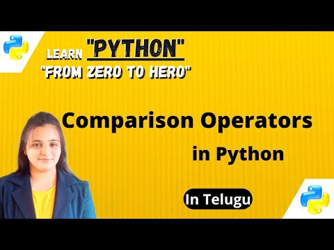 Comparison Operators in Python || Comparison Operators in Telugu #python #pythonprogramming