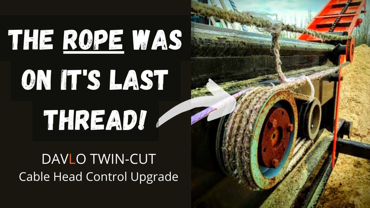 Cable Drive Upgrade on DAVLO Twin-Cut 2800 Sawmill // How to Switch from Rope to Cable Drive