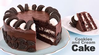 CHOCOLATE CAKE with Cookies and Cream Filling | How to make an Oreo Cake | Dessert recipe