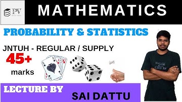 Probability & Statistics 40+ marks (B.tech-R15& R13) Jntuh Regular/supply |Perfect Vidhya