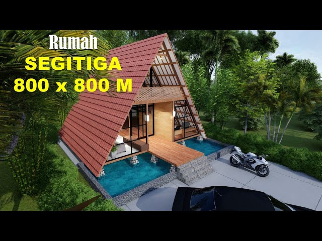 Rumah Segitiga Minimalis 800 x 800 cm class=