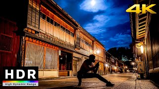 【4K HDR】Walk in Old Japanese Geisha District - Higashi Chayagai Kanazawa