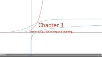 Pre Calculus 3-5 Equation Solving and Modeling