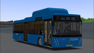 поездка на автобусе МАЗ 203 С65 в игре OMSI 2 по карте Новосибирск 2025 по маршруту 51л