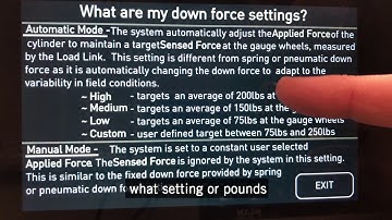 Kinze True Depth™ Hydraulic Down Force Display Overview