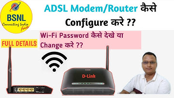 D link Modem Configuration for Bsnl Broadband I D link wifi password change I BSNL Broadband