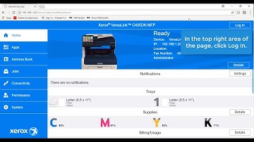 Xerox® VersaLink® Accessing the Embedded Web Server as a System Administrator