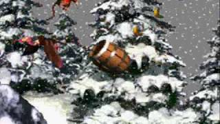 Donkey Kong Country: Snow Barrel Blast with shortcut - 1 minute screenshot 1