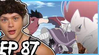 KAKOU'S DEATH! || BORUTO AND SARADA VS KAKOU!  Boruto REACTION: Episode 87