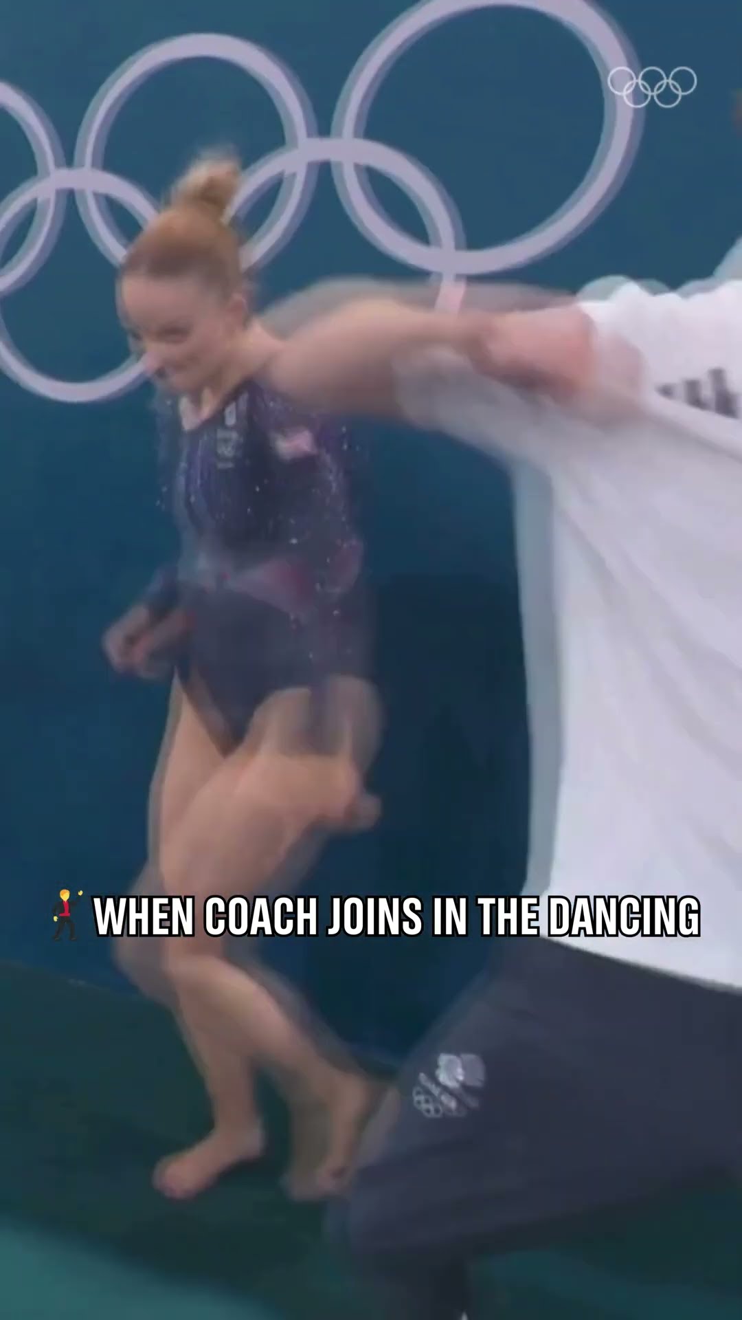 Gymnastics coach has moves! ?