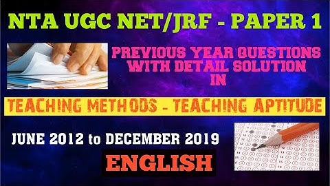 Previous year questions with solution in teaching methods  UGC NET Paper 1