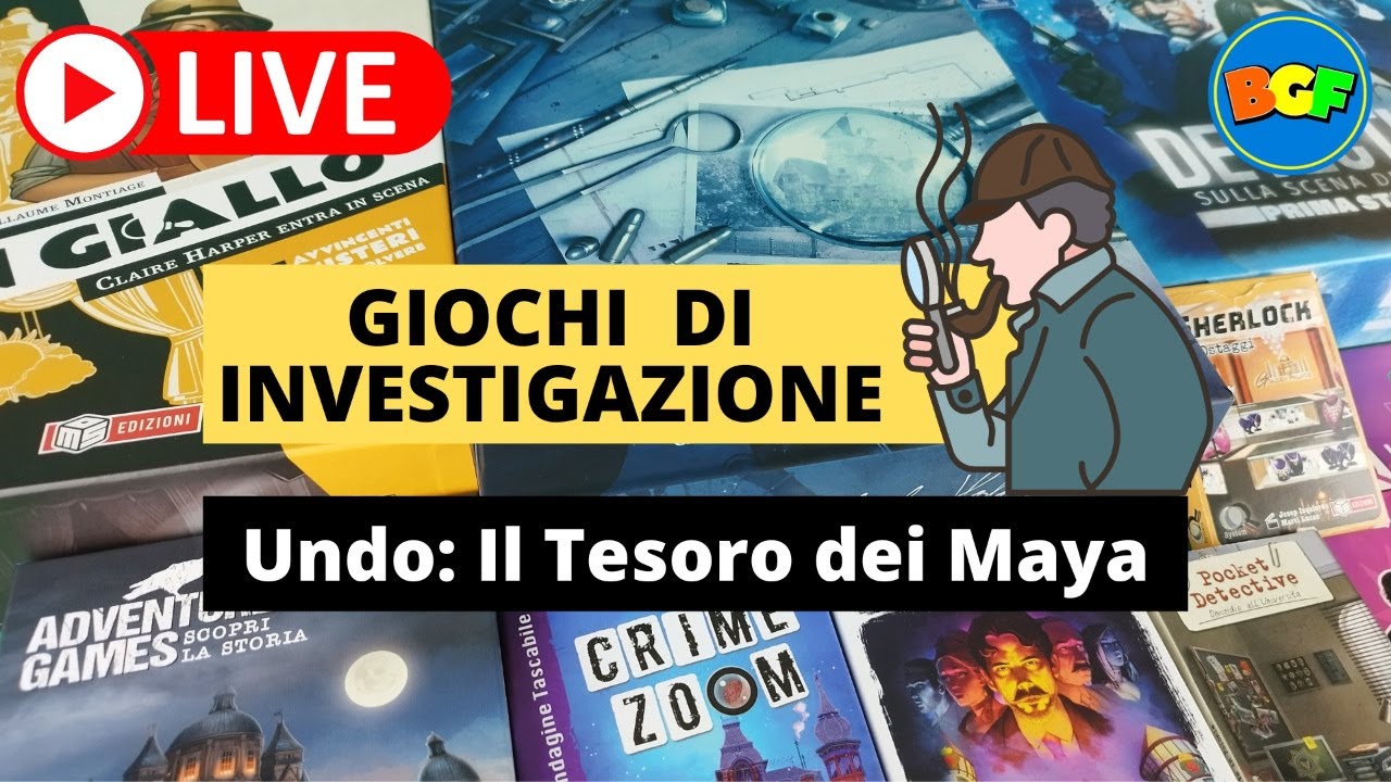 Partita Live ai Giochi Investigativi! Undo: Il Tesoro dei Maya 