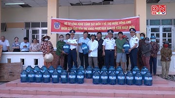 Cảnh sát biển 3 hỗ trợ nước uống cho nhân dân vùng hạn mặn Bến Tre