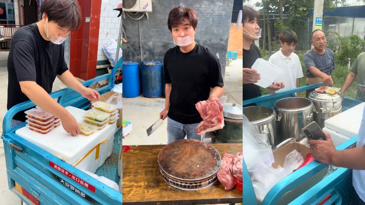 今天做了地锅红烧肉配上咱老家大米还是非常受家人们喜欢，最重味道好吃，真材实料，#乡村生活 #记录真实生活 #三农 #农村 #摆摊