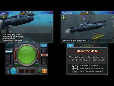 Steel Diver: Sub Wars - Online Multiplayer Splitscreen Battles (Real 3DS Capture)