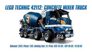 LEGO Technic 42112: Concrete Mixer Truck: In-depth Review, Speed Build & Parts List [4K]