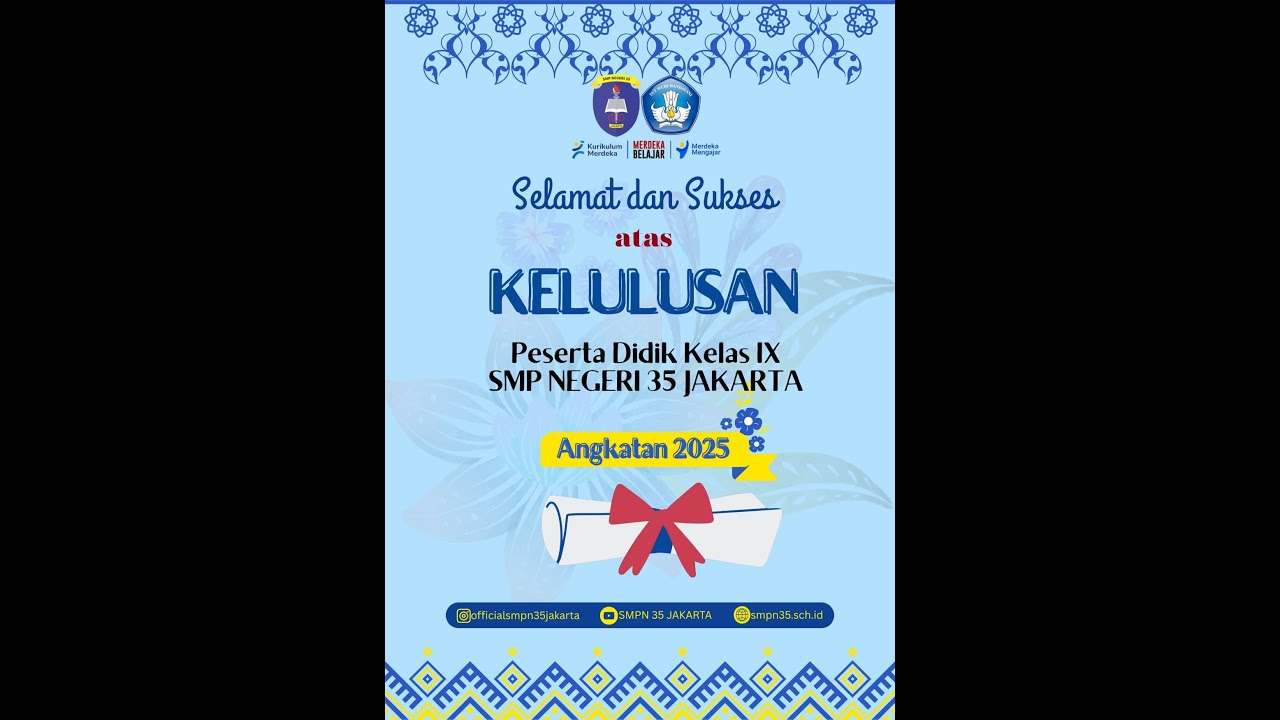 PELEPASAN SISWA SMPN 35 TAHUN PELAJARAN 2024-2025