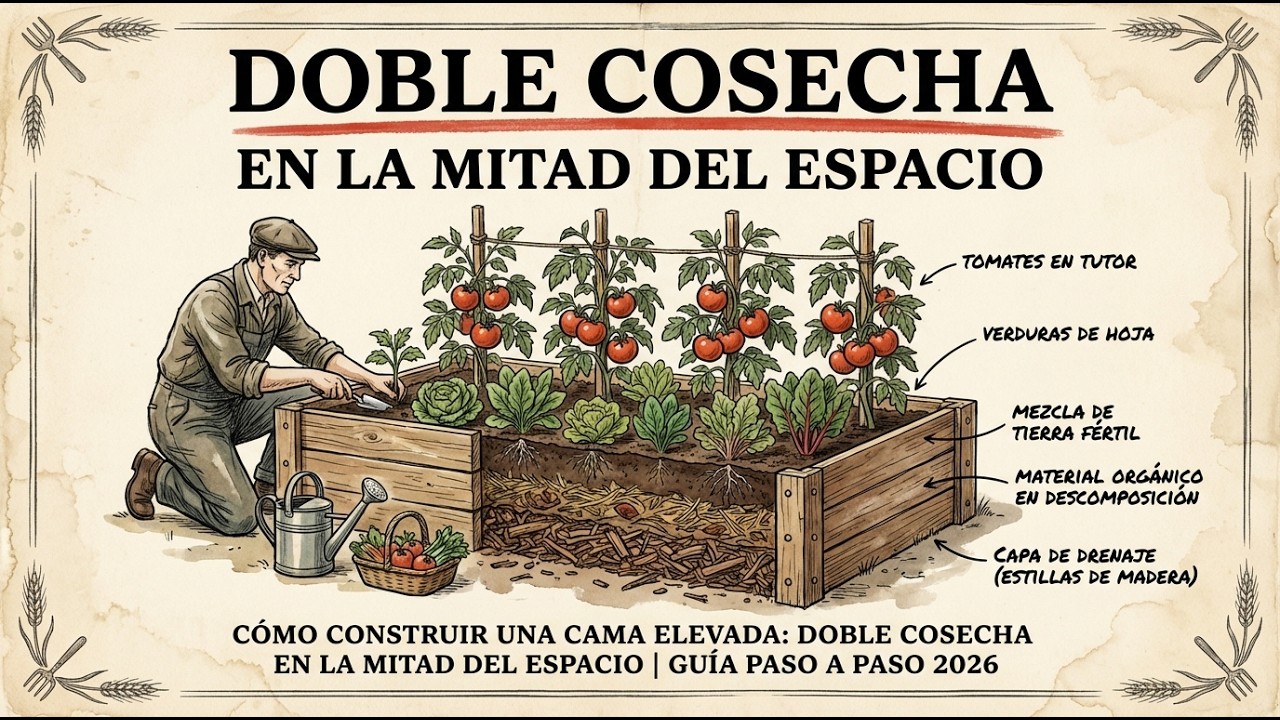 Cómo construir una cama elevada: COSECHA DOBLE en la mitad del espacio | Guía paso a paso 2026