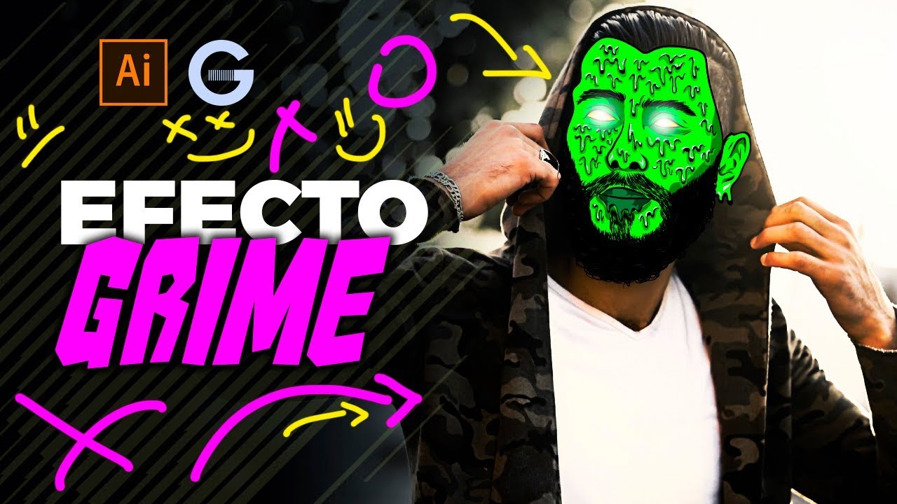 Illustrator Tutorial CÓMO CREAR UN EFECTO GRIME HOW TO CREATE A