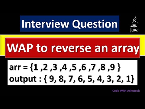 reverse an array in java #reversearray #array