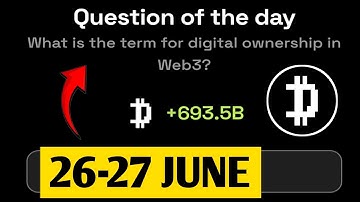 What is the term for digital ownership in Web3? | Dropee Question Of Day | 26 June