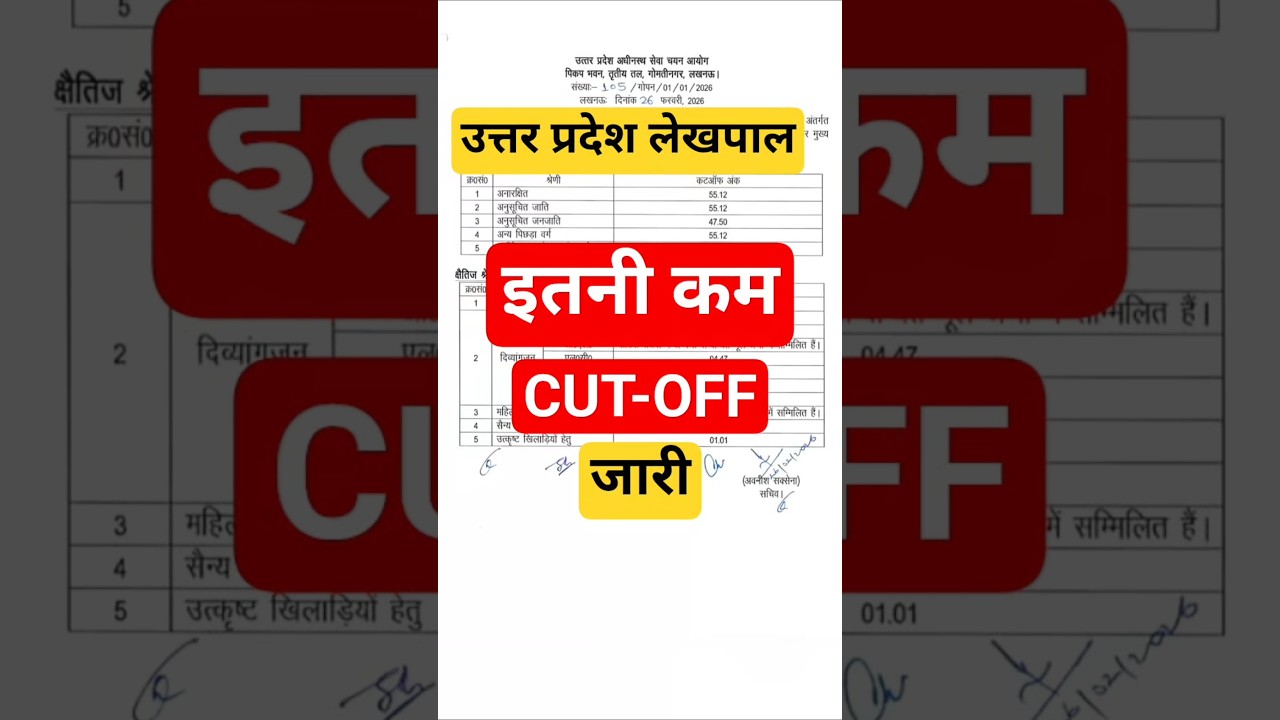 UPSSSC Lekhpal PET CUT OFF OUT | Lekhpal PET CUT OFF 2025, Lekhpal Mains Shortlisted Candidates