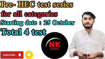 Pre-HEC test series for all categories |Hec | | math | by Dr nasrullah