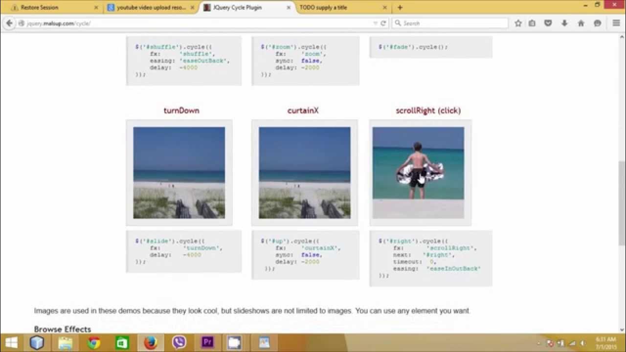Jquery Slider Tutorial For Beginners(Cycle plugin) - YouTube